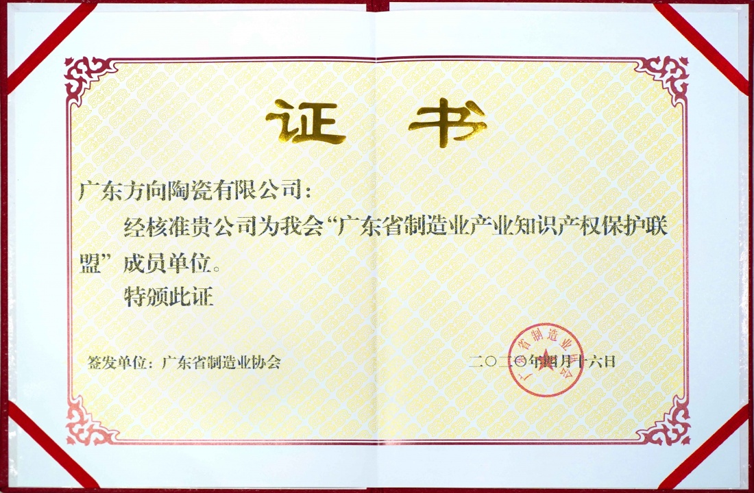 2020年广东省制造业工业知识产权保唬护同盟 - 偏向陶瓷